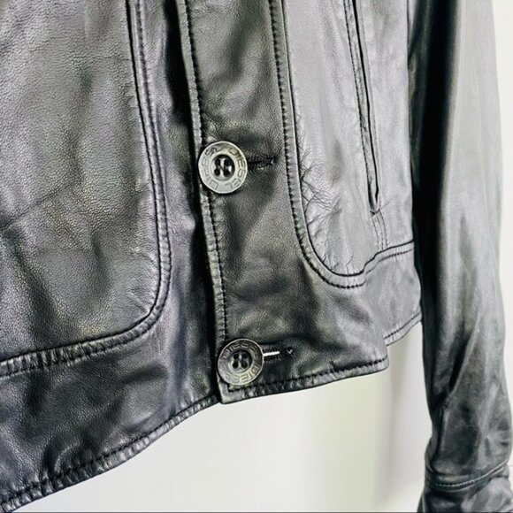 Diesel Cropped Leather Jacket - Picture 4 of 13